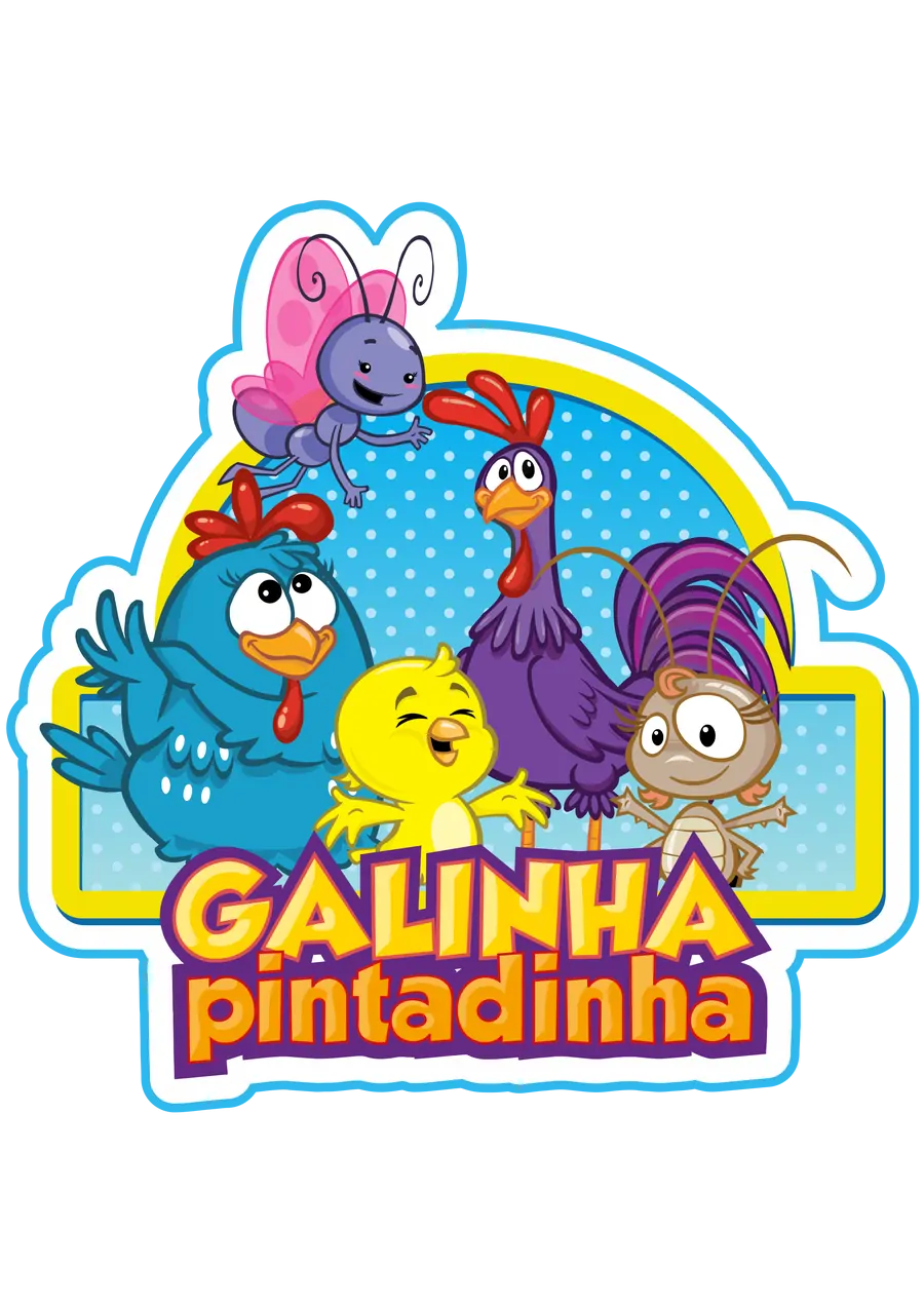 Logo Galinha Pintadinha com Personagens PNG transparente
