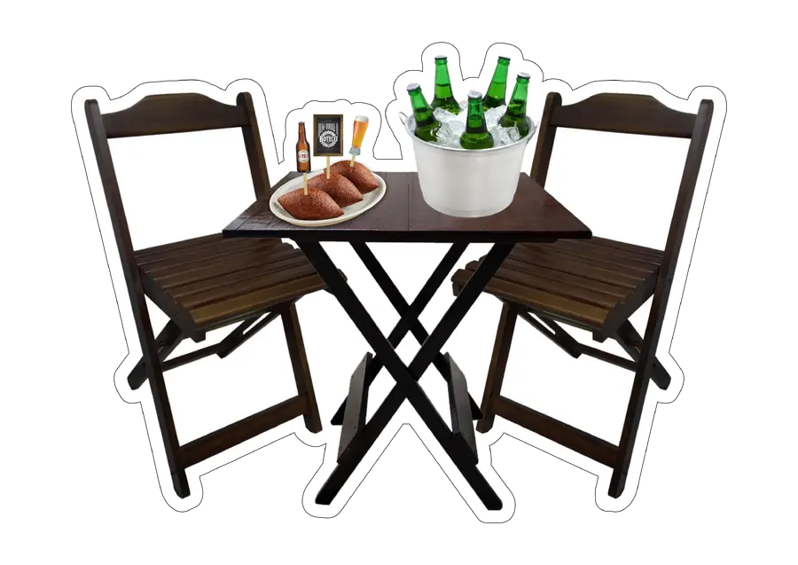 Mesa de Boteco com Cerveja e Kibe PNG transparente
