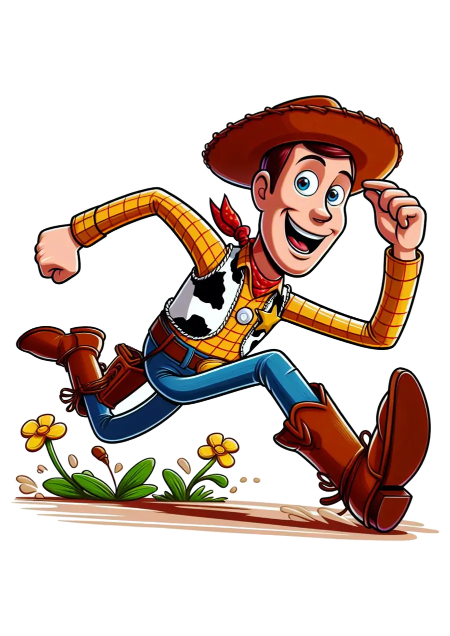 Woody Toy Story com Flores PNG transparente