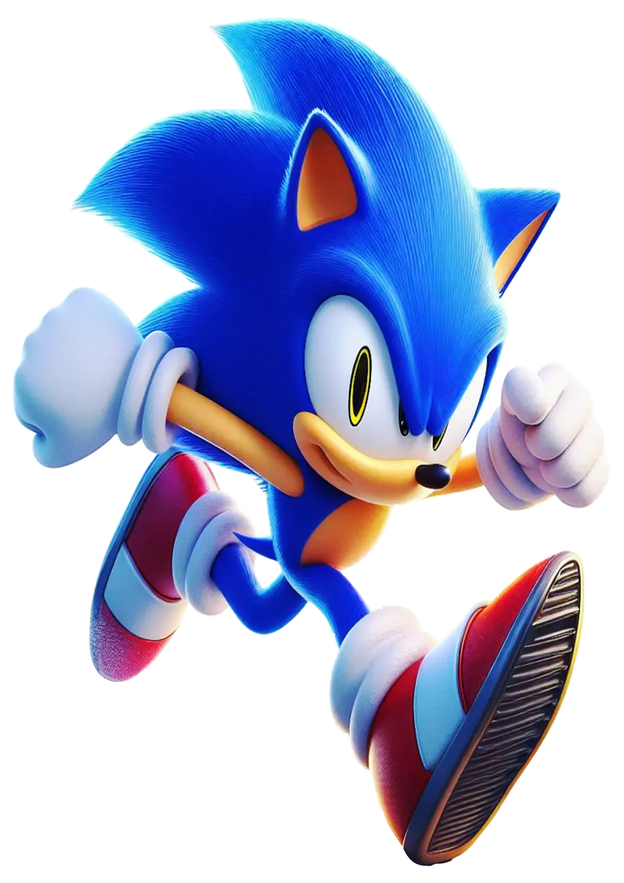 Sonic the Hedgehog Correndo PNG transparente