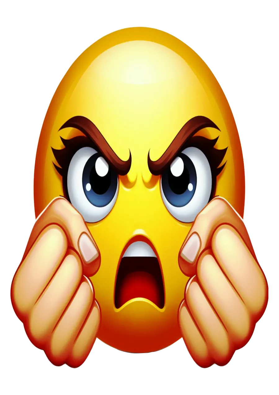 Emoji Mulher Irritada com Punhos PNG transparente