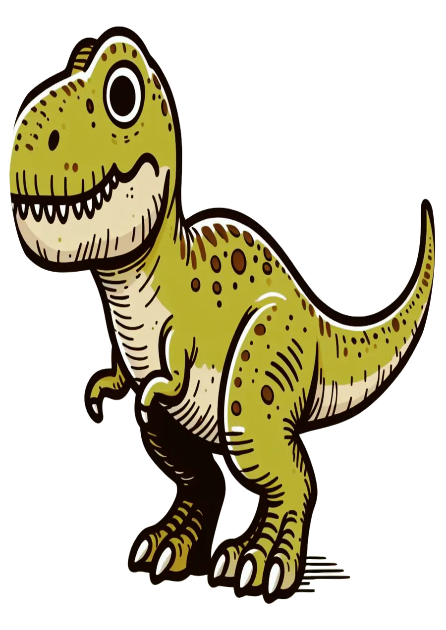 Desenho de Dinossauro T-Rex PNG transparente