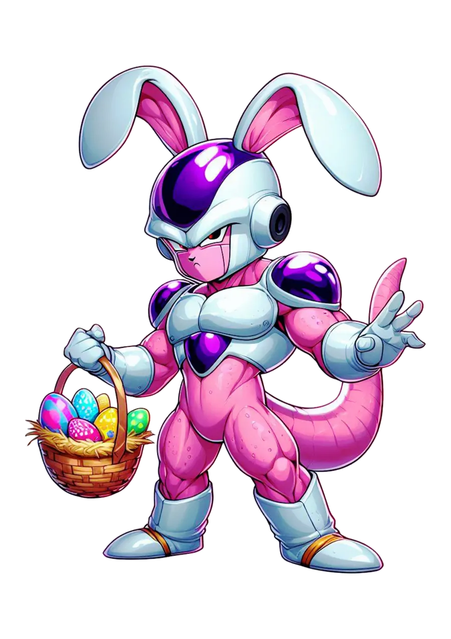 Freeza Rosa com Orelhas de Coelhinho PNG transparente