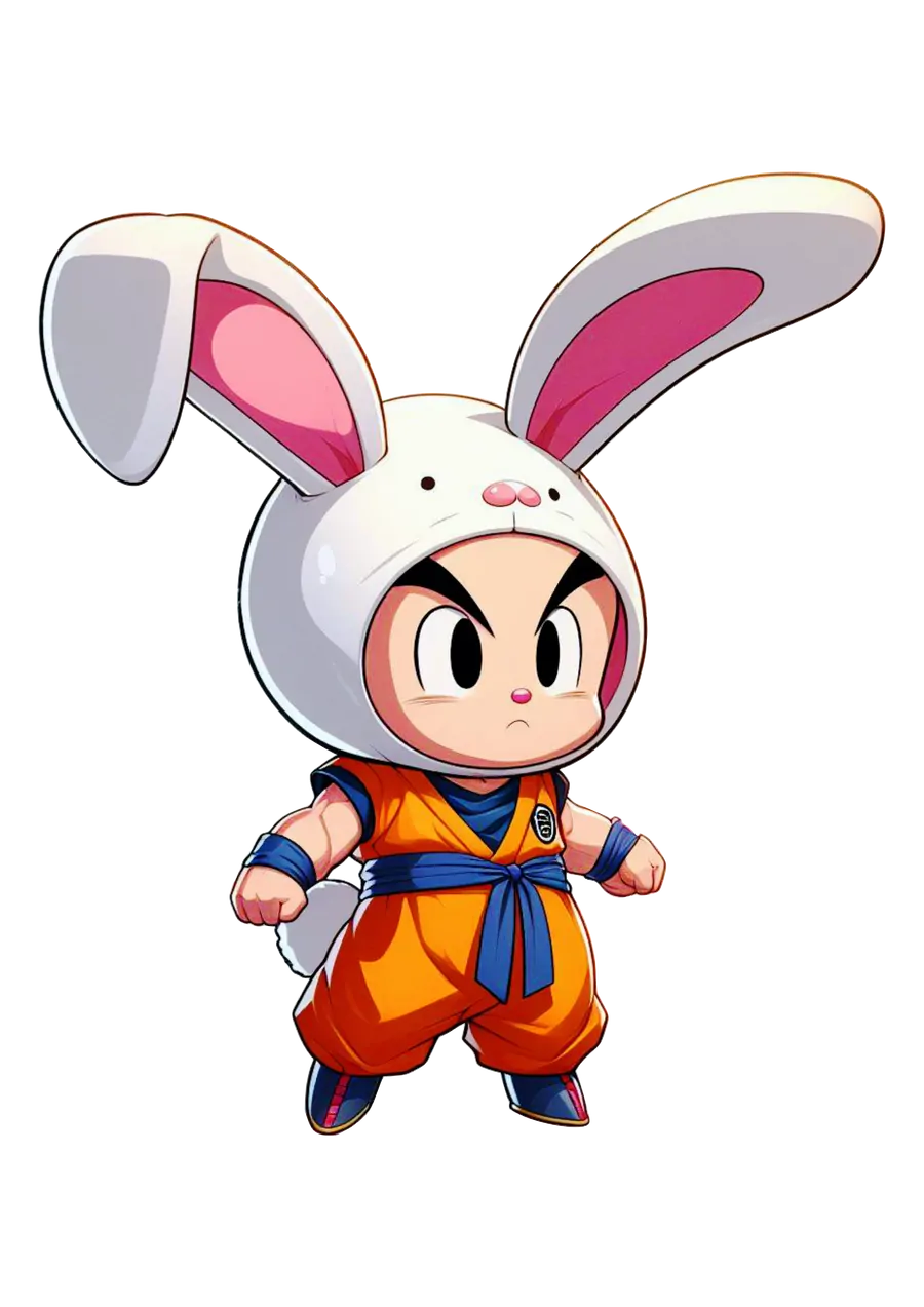 Krillin Coelhinho Fofinho PNG transparente