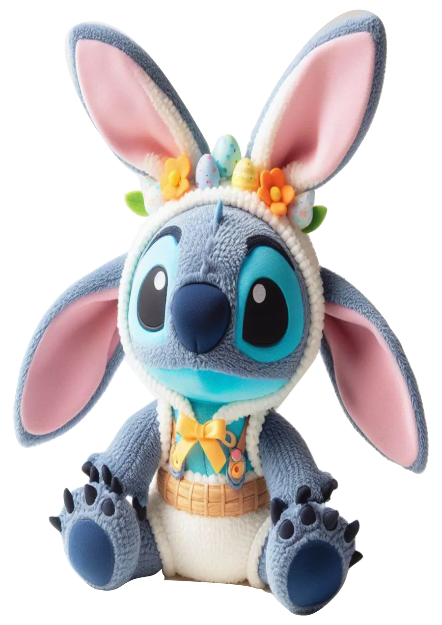 Stitch Coelhinho da Páscoa Pelúcia PNG transparente