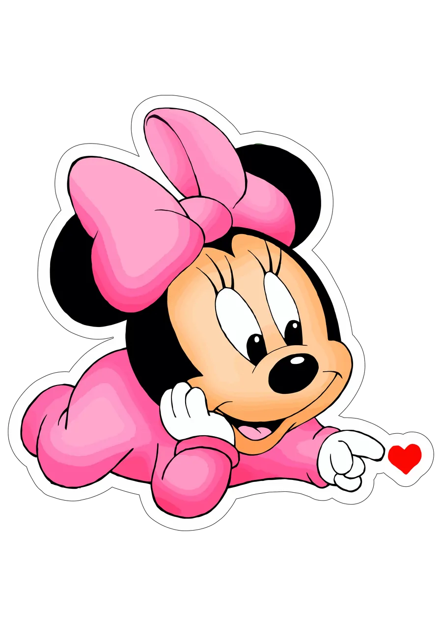 Minnie Mouse Bebê Rosa PNG transparente