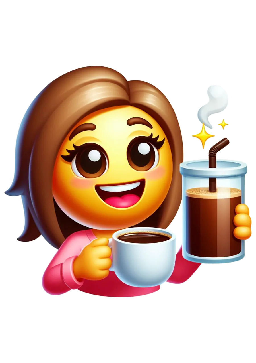 Emoji de Mulher Tomando Cafezinho PNG transparente