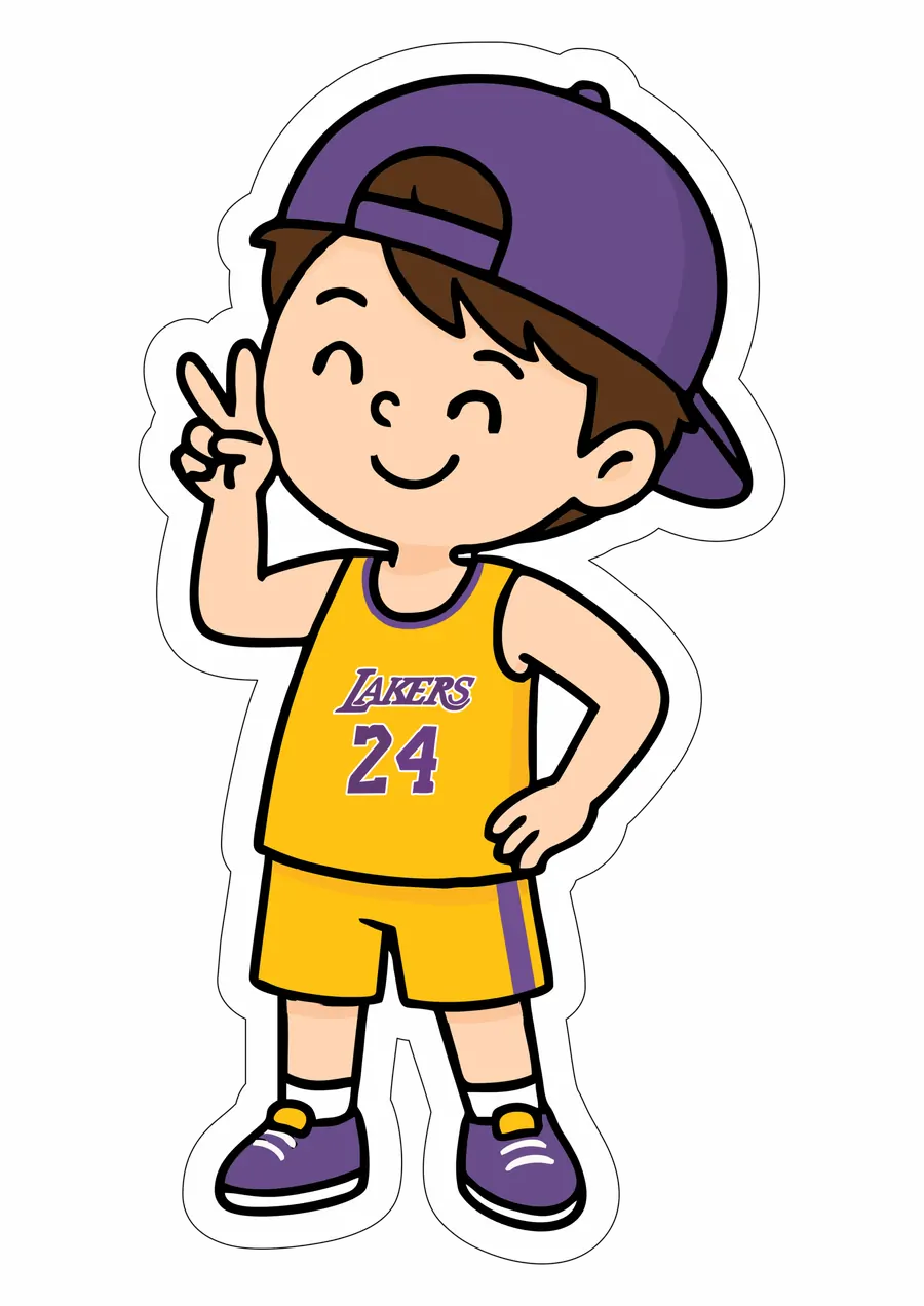 Menino Jogador de Basquete Fazendo V PNG transparente