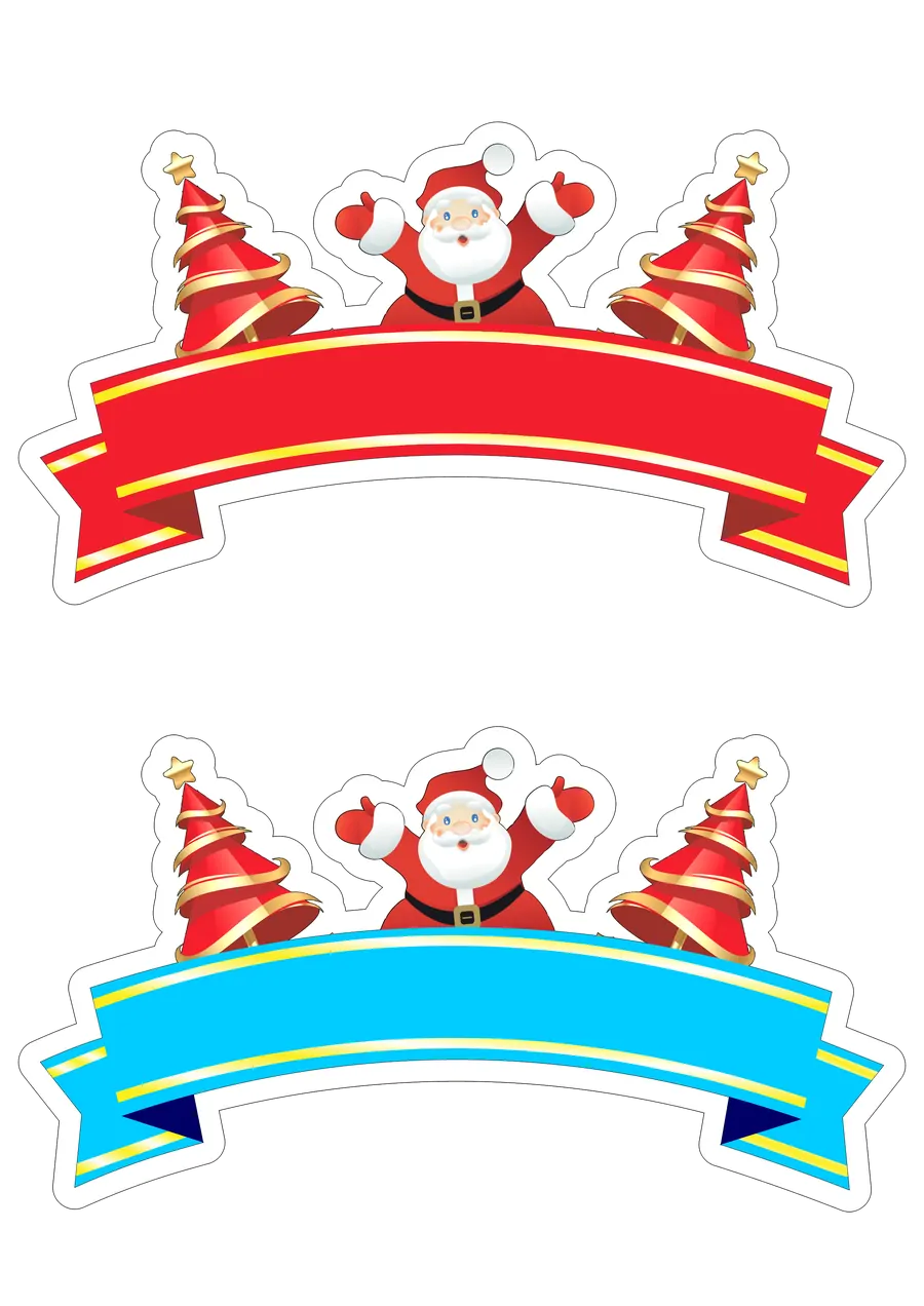 Topo de Bolo Papai Noel PNG transparente