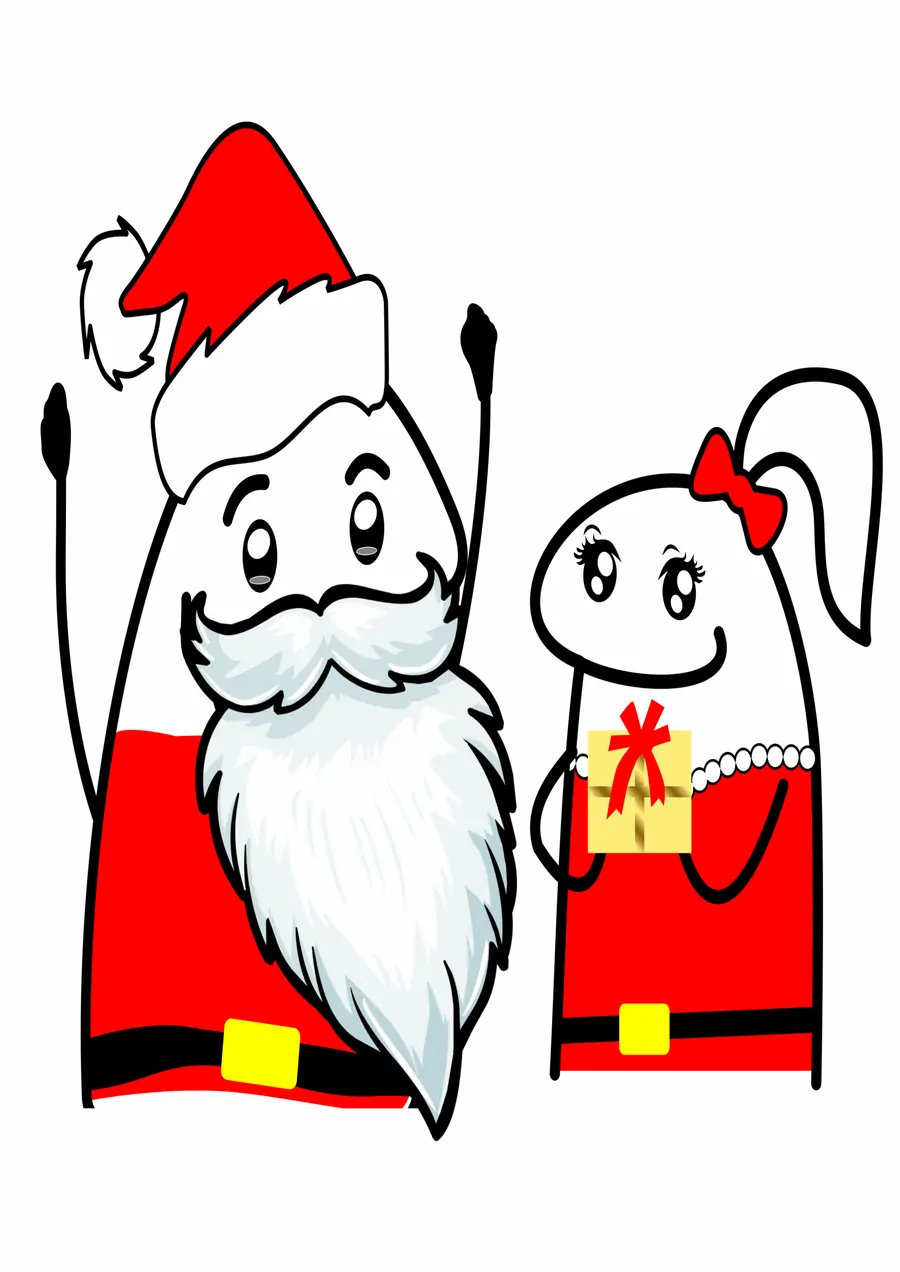 Flork Papai Noel e Mamãe Noel PNG transparente