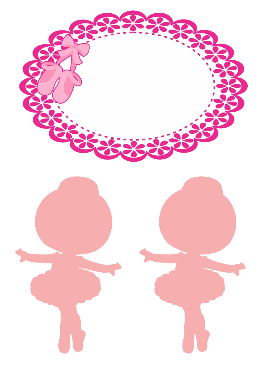 Moldura de Bailarina e Sapatilhas PNG transparente
