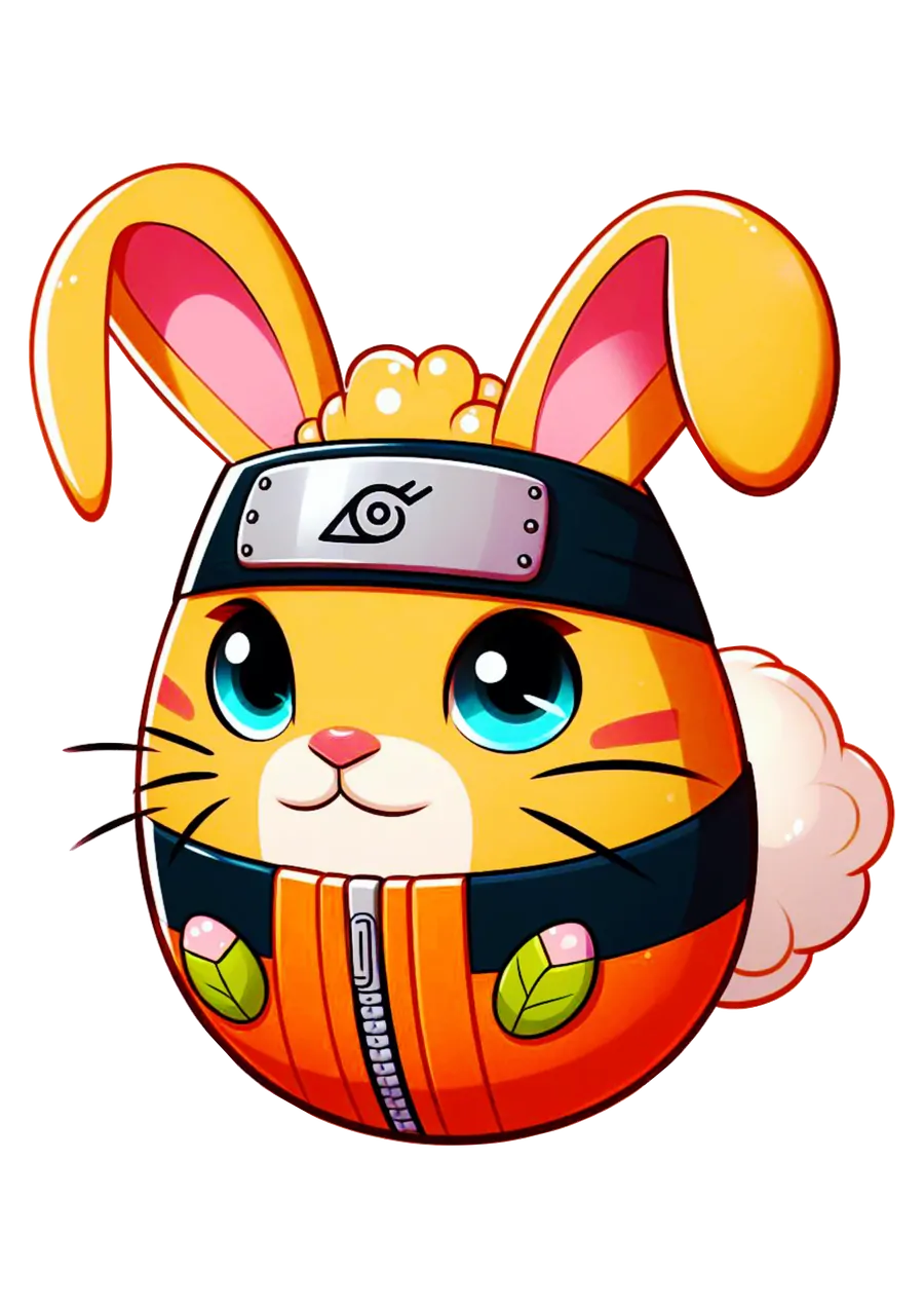 Ovo de Páscoa Tema Naruto PNG transparente