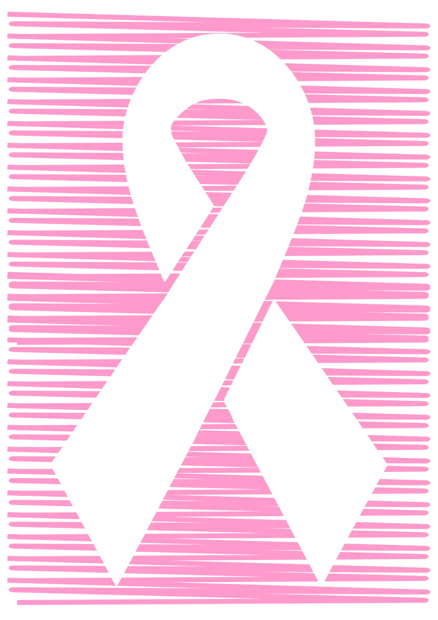 Laço Branco com Fundo Listrado Rosa PNG transparente