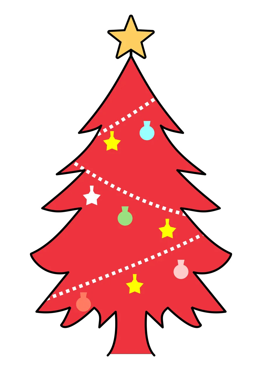Árvore de Natal Vermelha PNG transparente