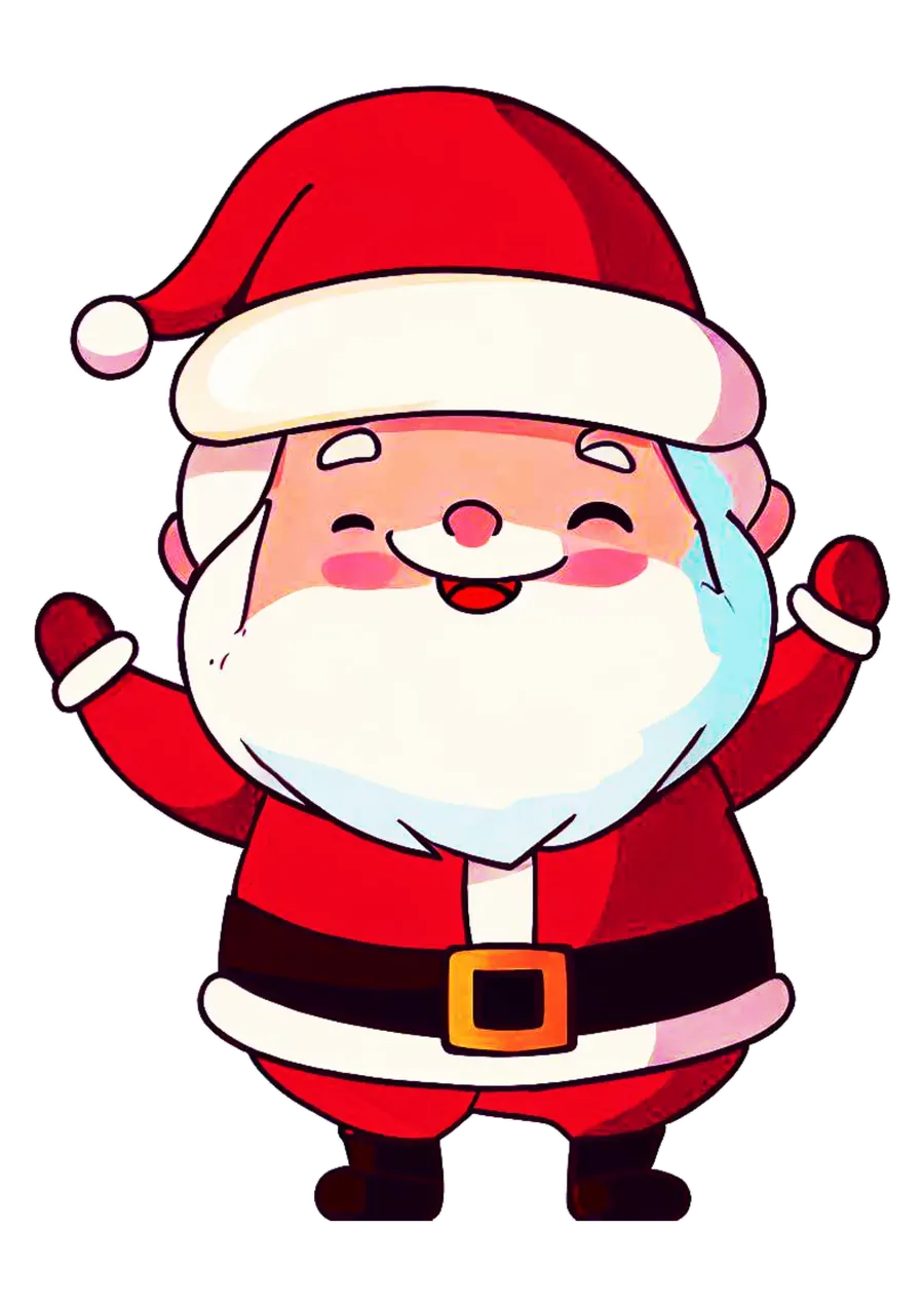 Papai Noel Alegre com Braços Abertos PNG transparente