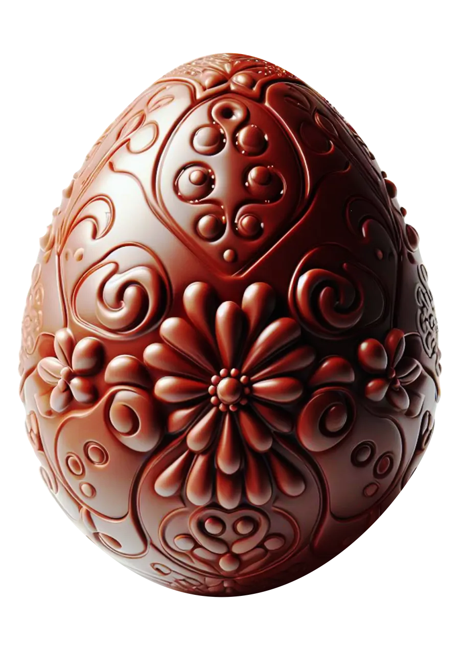 Ovo de Páscoa de Chocolate Esculpido PNG transparente