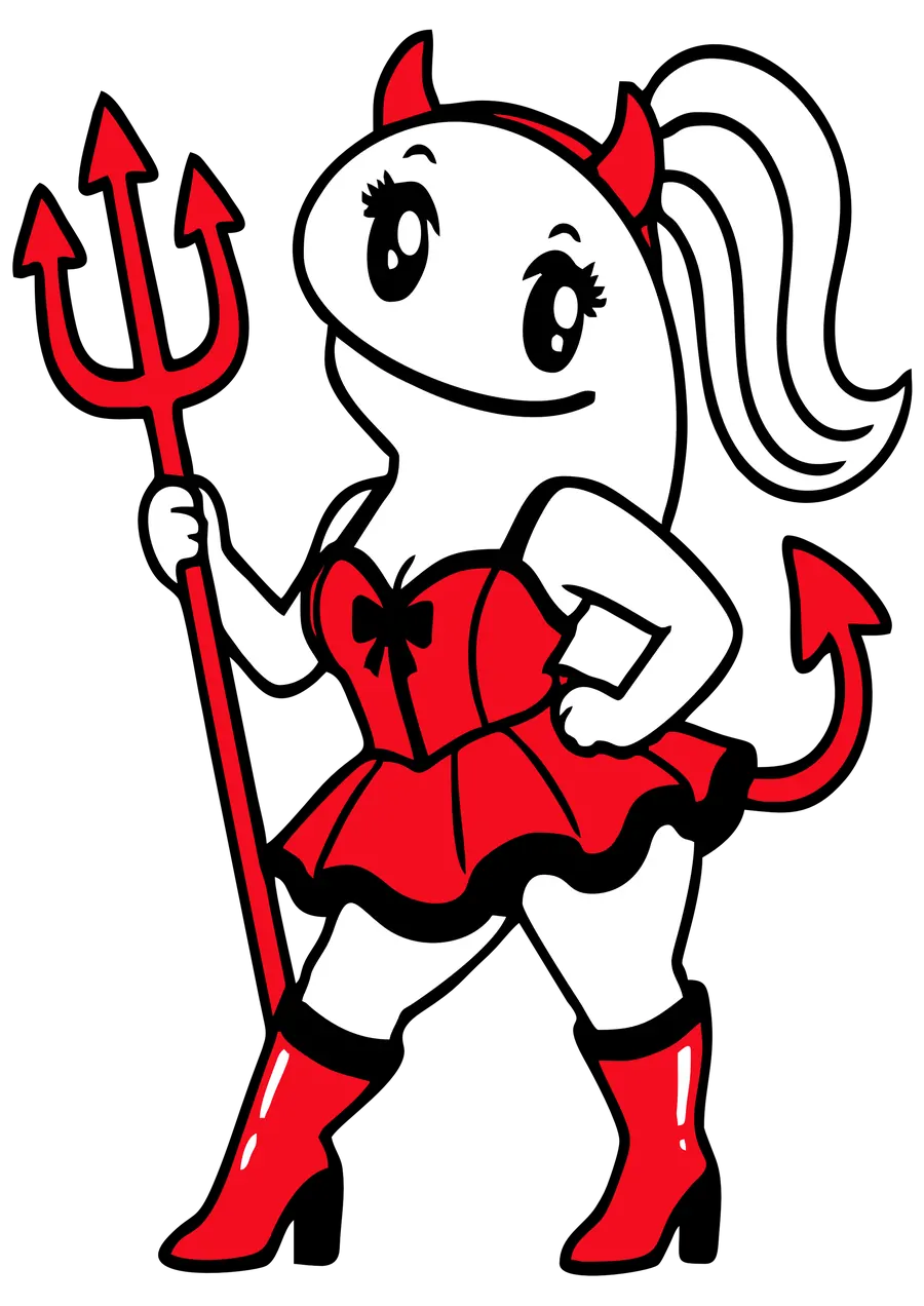 Mulher Fantasiada de Diabinha de Halloween PNG transparente