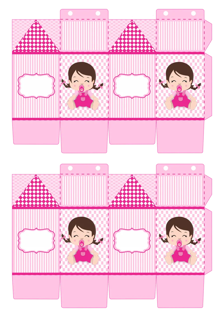 Caixinha de Leite Bebe Menina PNG transparente