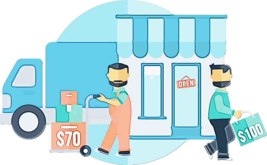 Entregador de Delivery Ilustração PNG transparente