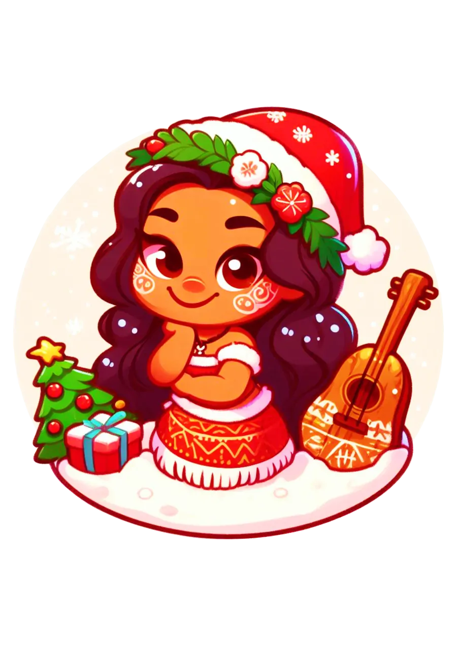 Baby Moana Natalina Fofa PNG transparente