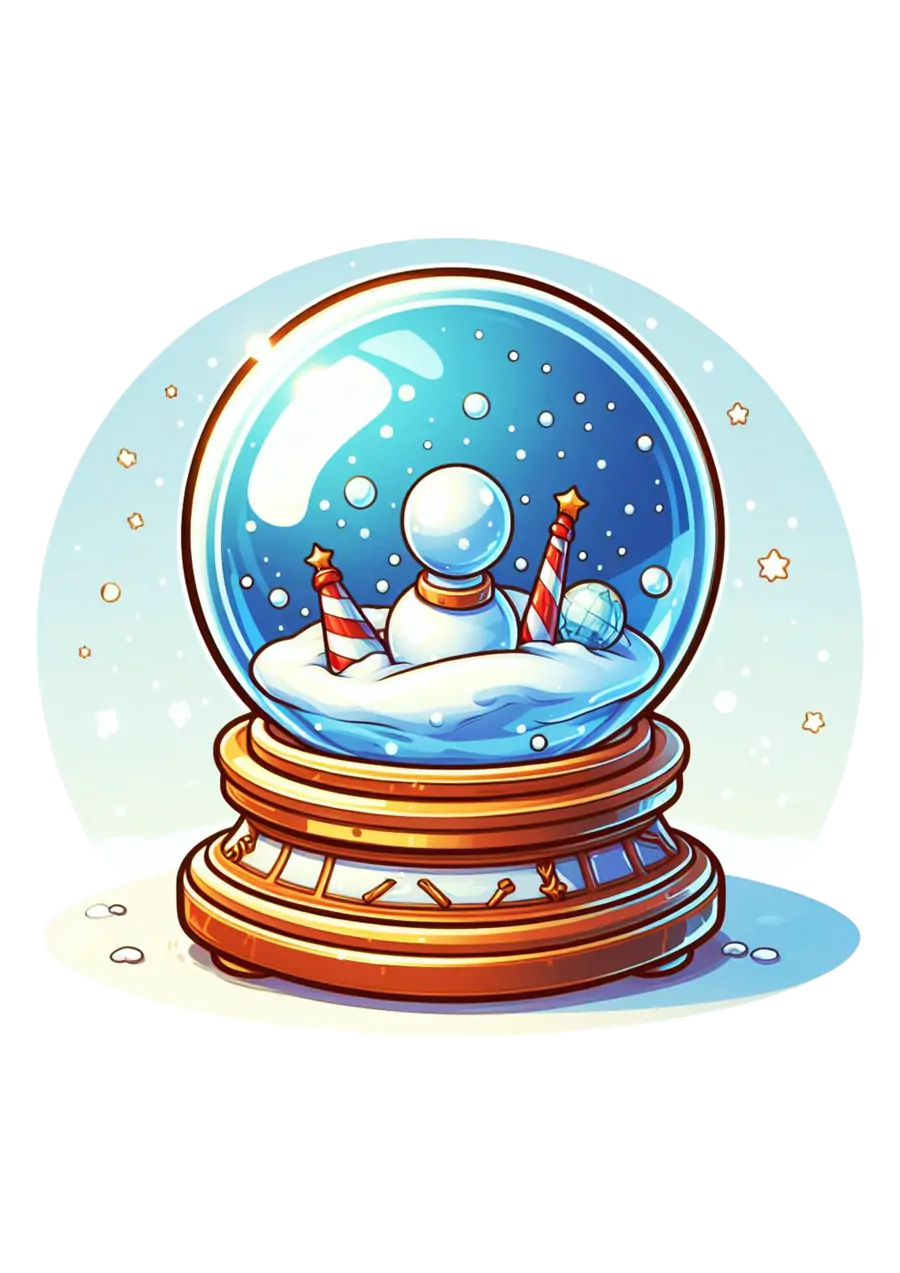 Globo de Neve com Boneco PNG transparente