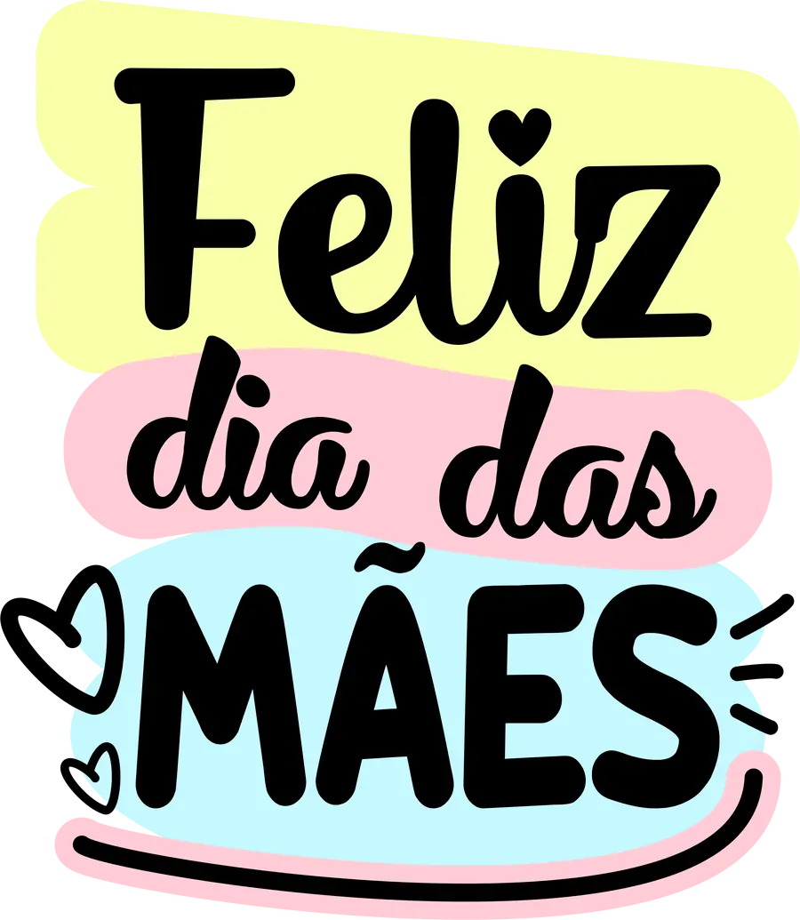 Feliz Dia das Mães Colorido PNG transparente