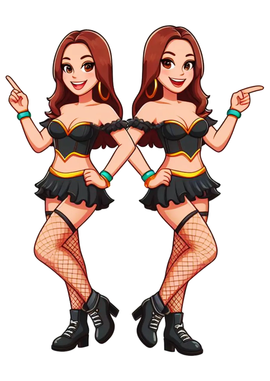 Mulheres com Fantasia de Carnaval PNG transparente