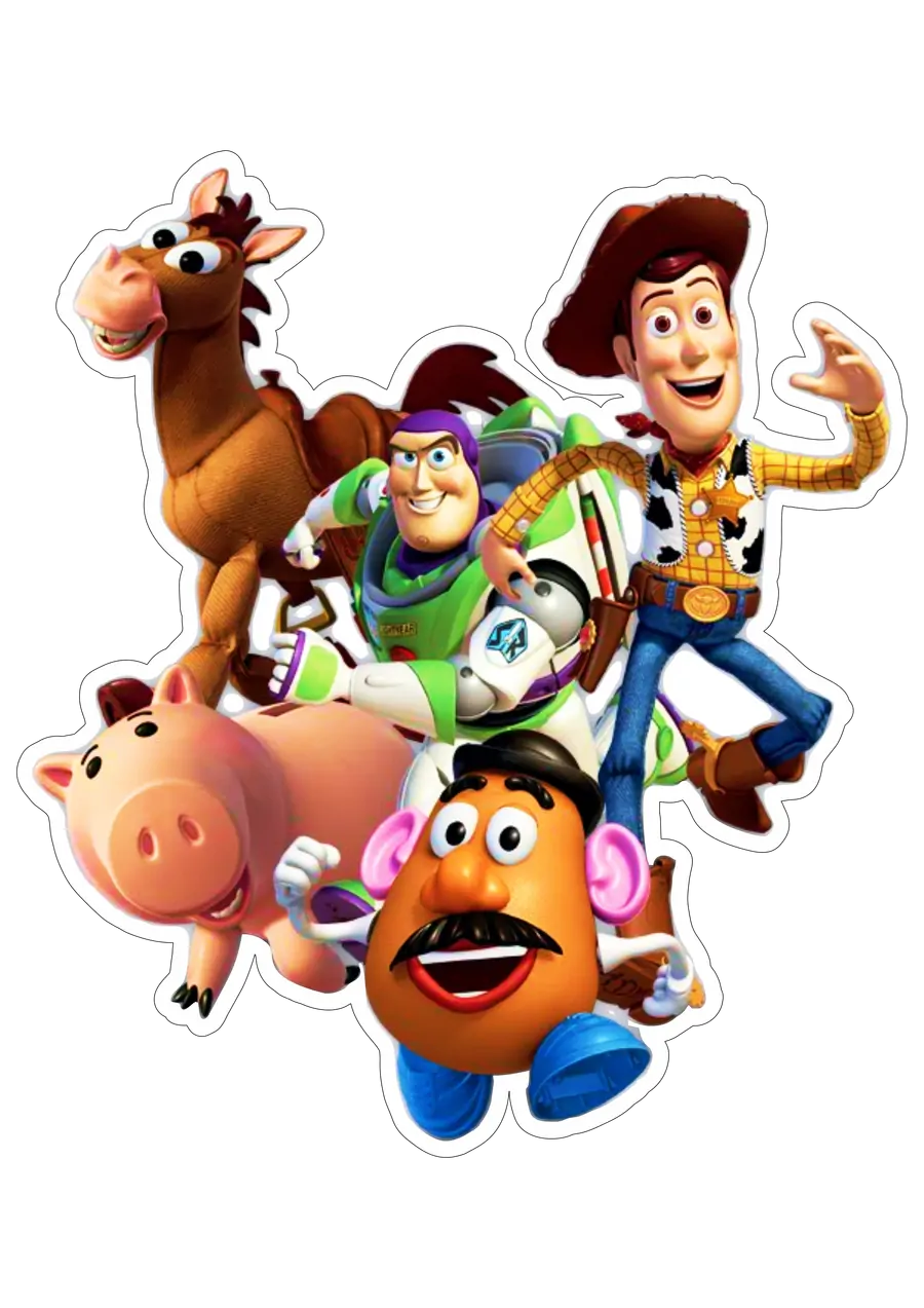 Toy Story Personagens em Ação PNG transparente