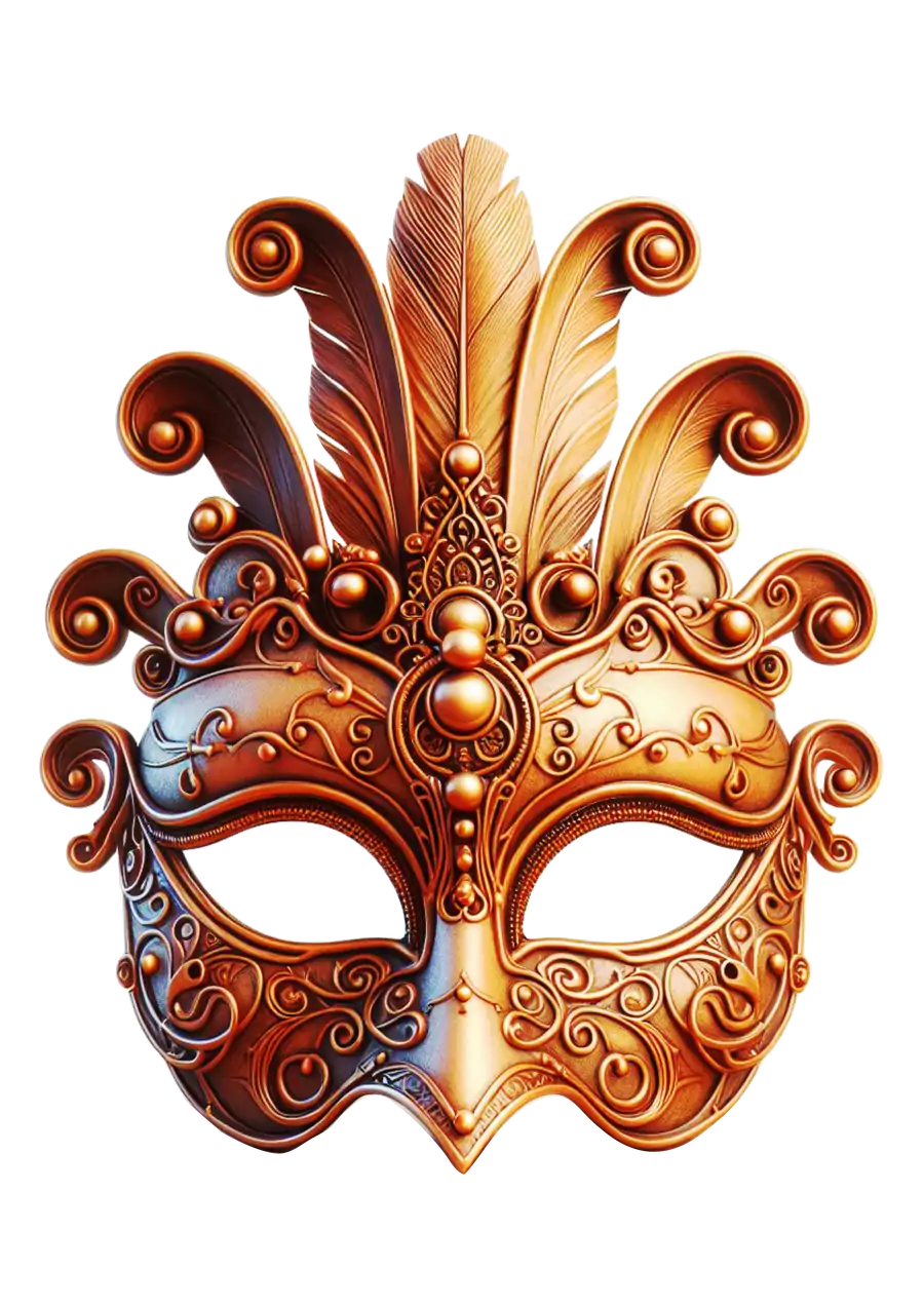 Máscara de Carnaval Brilhante com Joias PNG transparente
