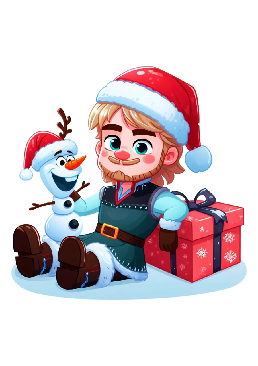 Kristoff e Olaf Natalinos PNG transparente