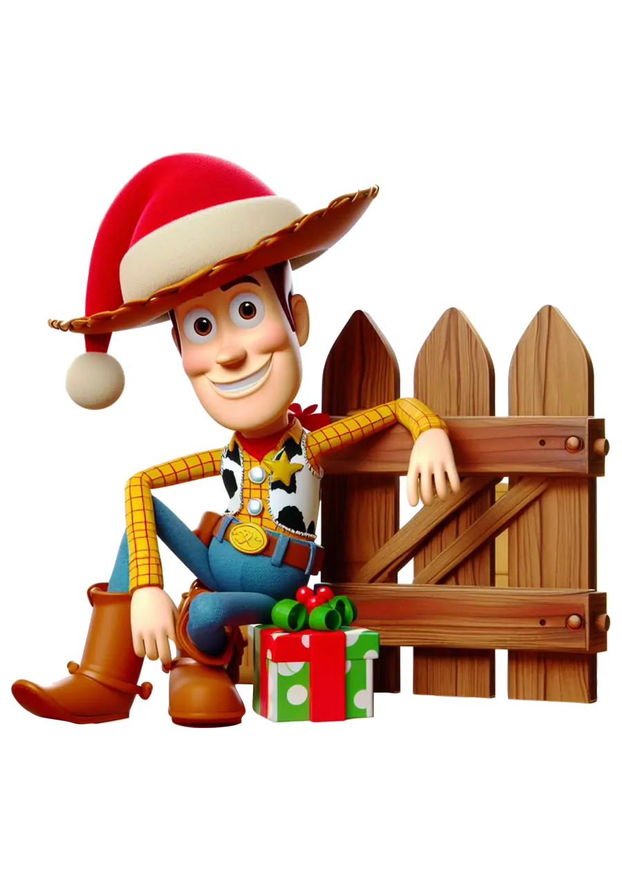 Woody Toy Story com Gorro de Natal PNG transparente