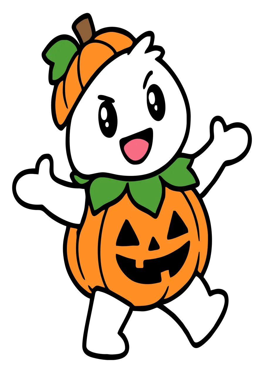 Personagem Abóbora de Halloween Desenho PNG transparente