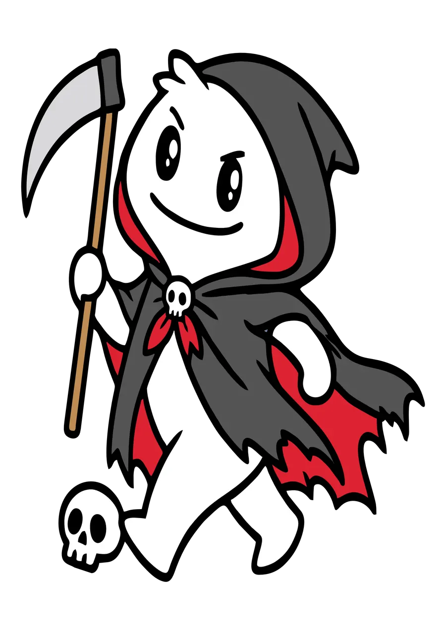 Personagem Ceifador com Foice Halloween PNG transparente