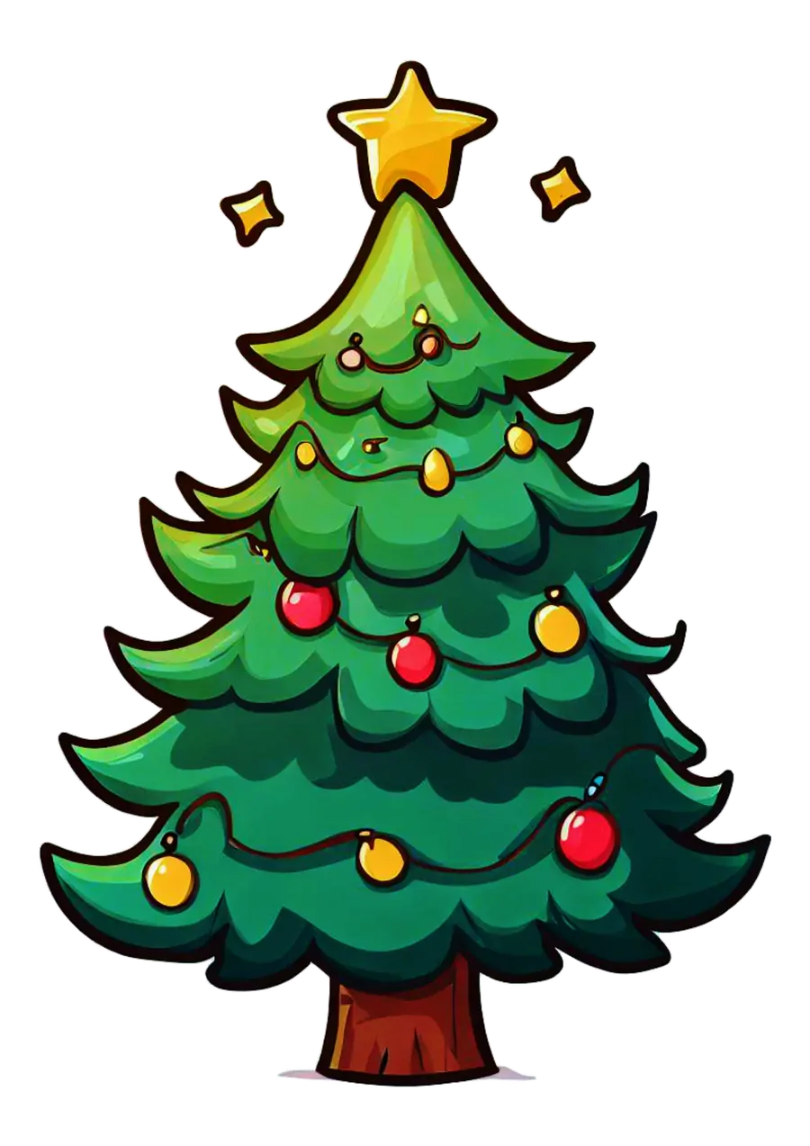 Arvore de Natal Verde com Estrela PNG transparente
