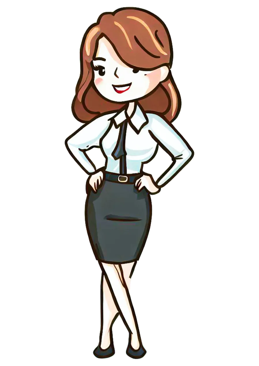 Mulher Secretária Executiva Ilustração PNG transparente