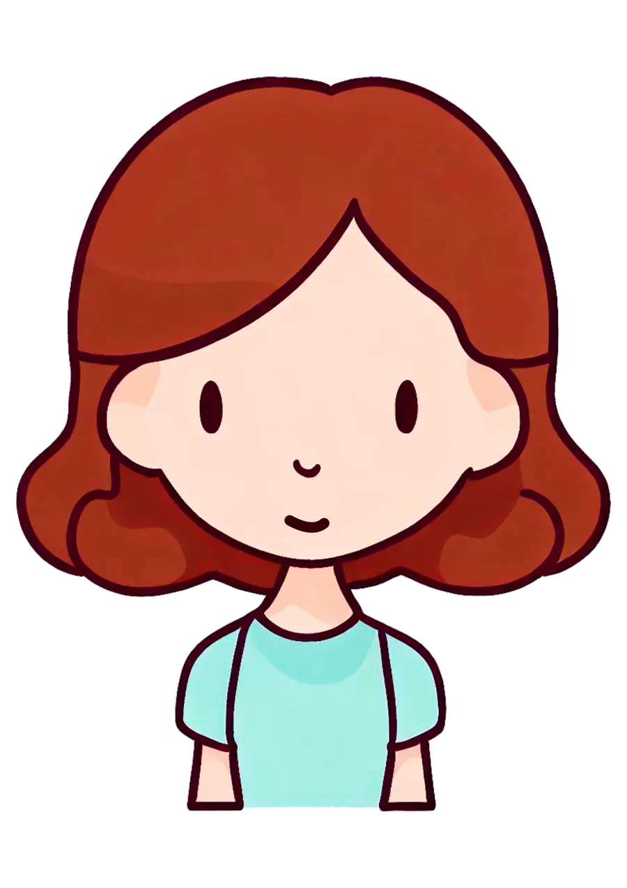 Desenho de Mulher com Cabelo Curto PNG transparente