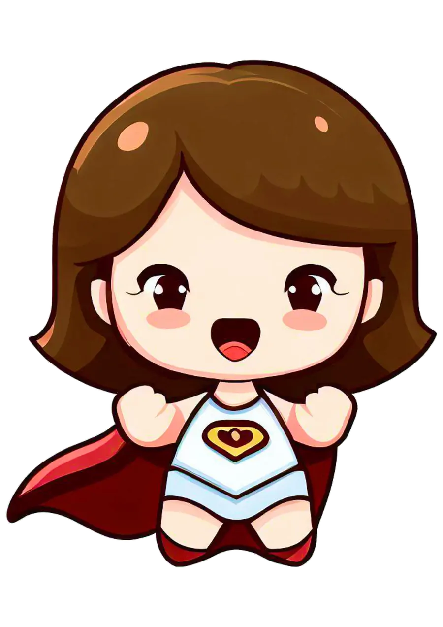 Bebê Menina Fantasia de Super-Heroína PNG transparente