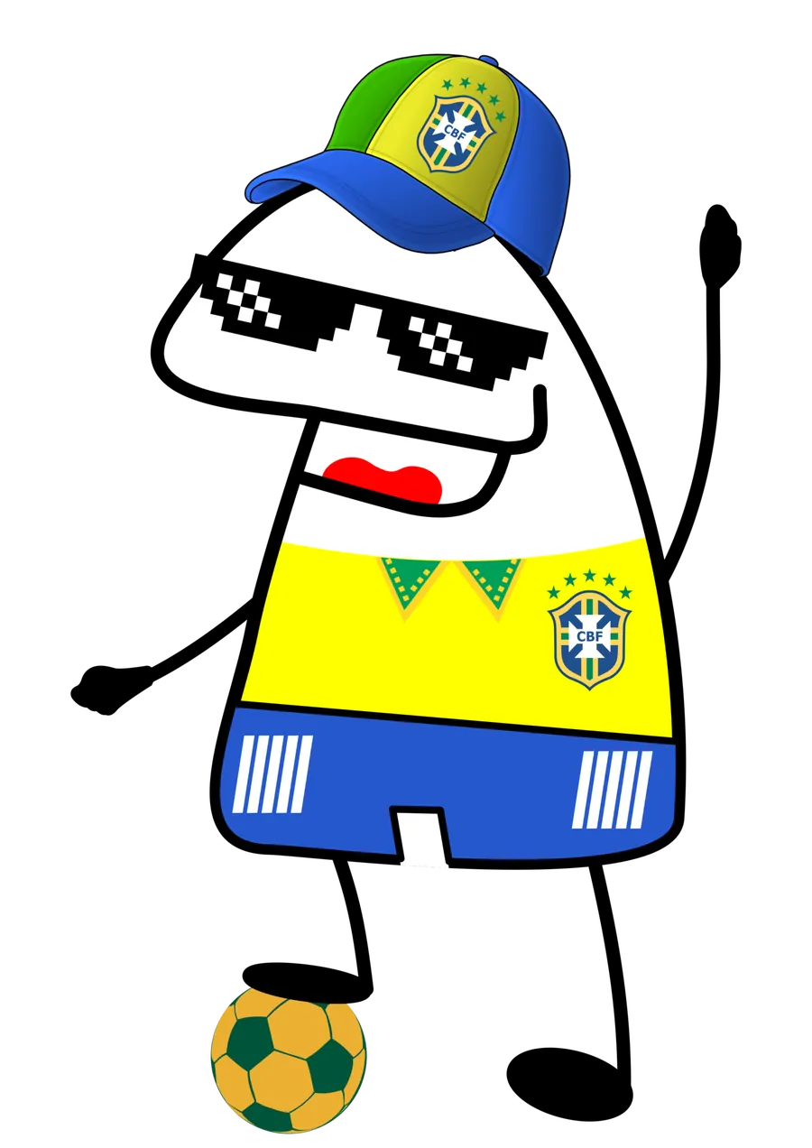 Flork Brasil Jogando Futebol PNG transparente
