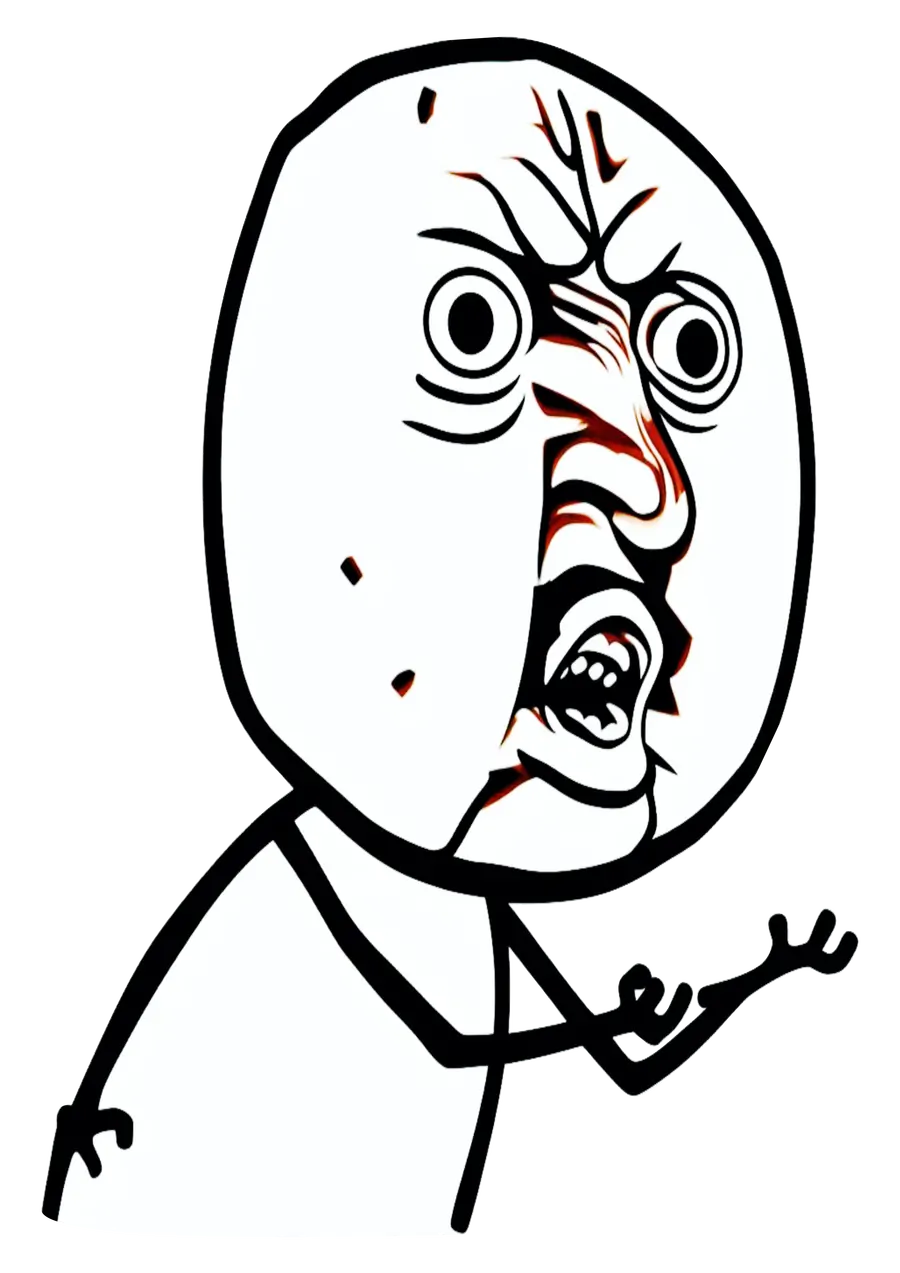 Figurinha Como Assim Derp Face PNG transparente