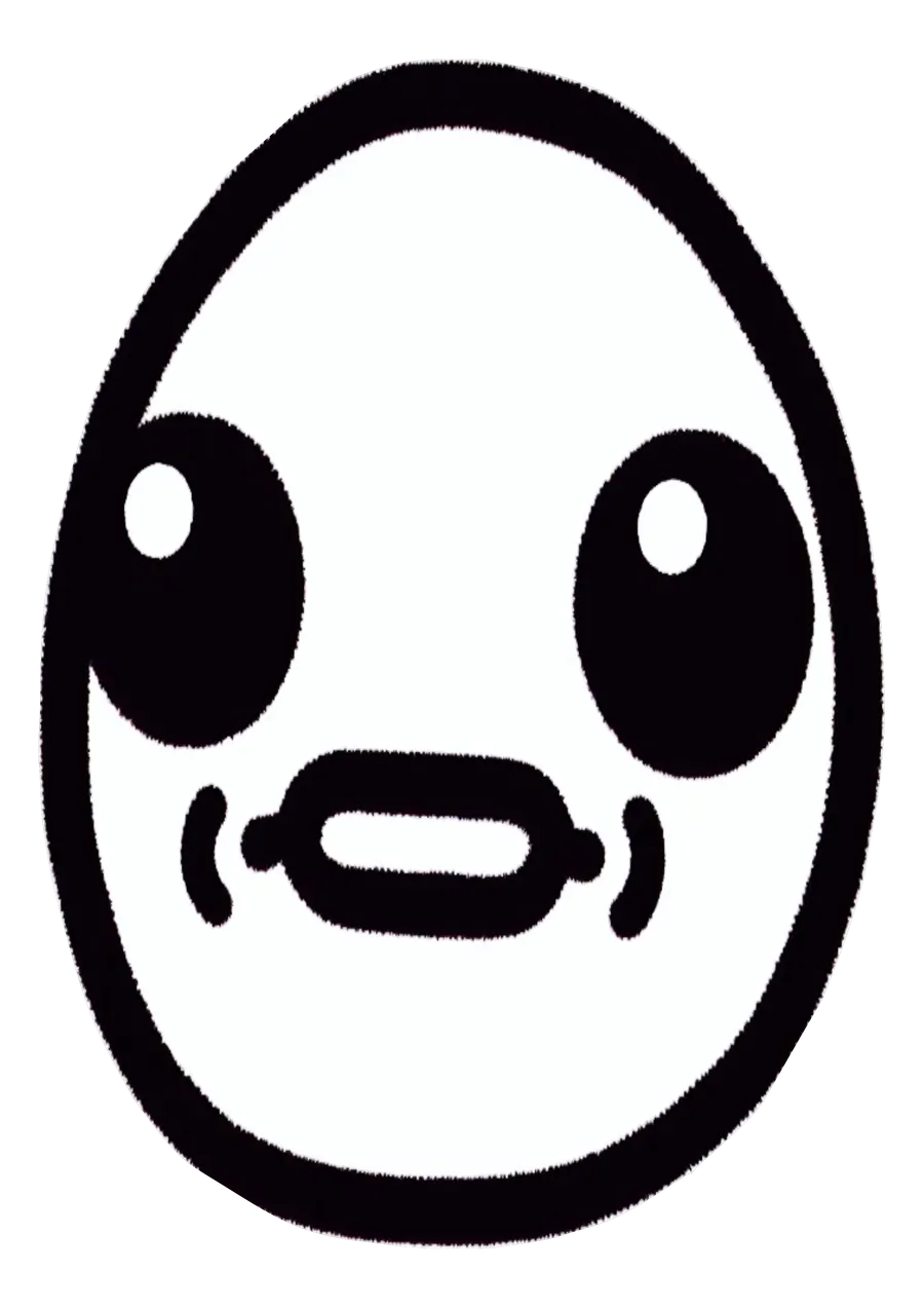 Figurinha Derp Face Assustado PNG transparente