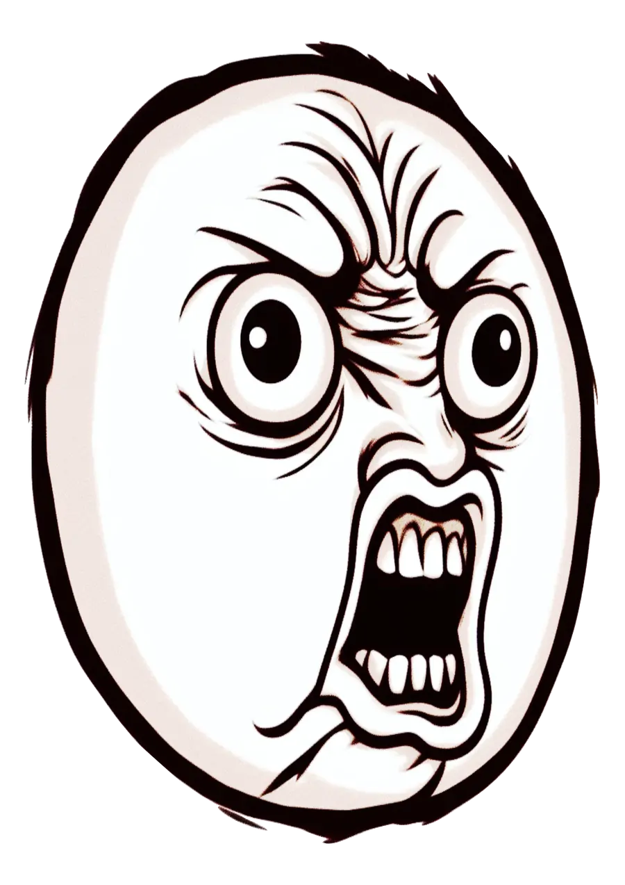 Figurinha Rage Face Bravia PNG transparente