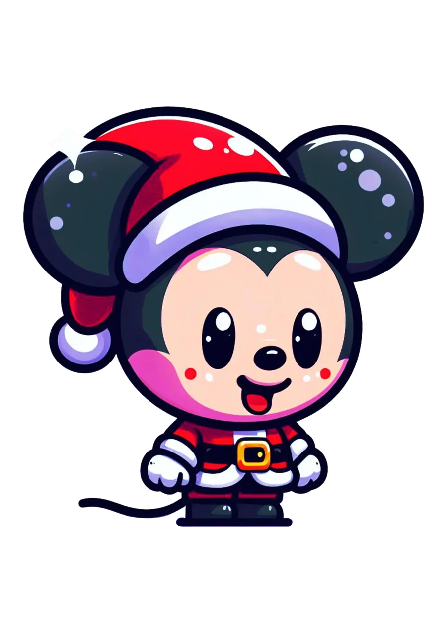 Mickey Mouse Fofinho de Natal PNG transparente