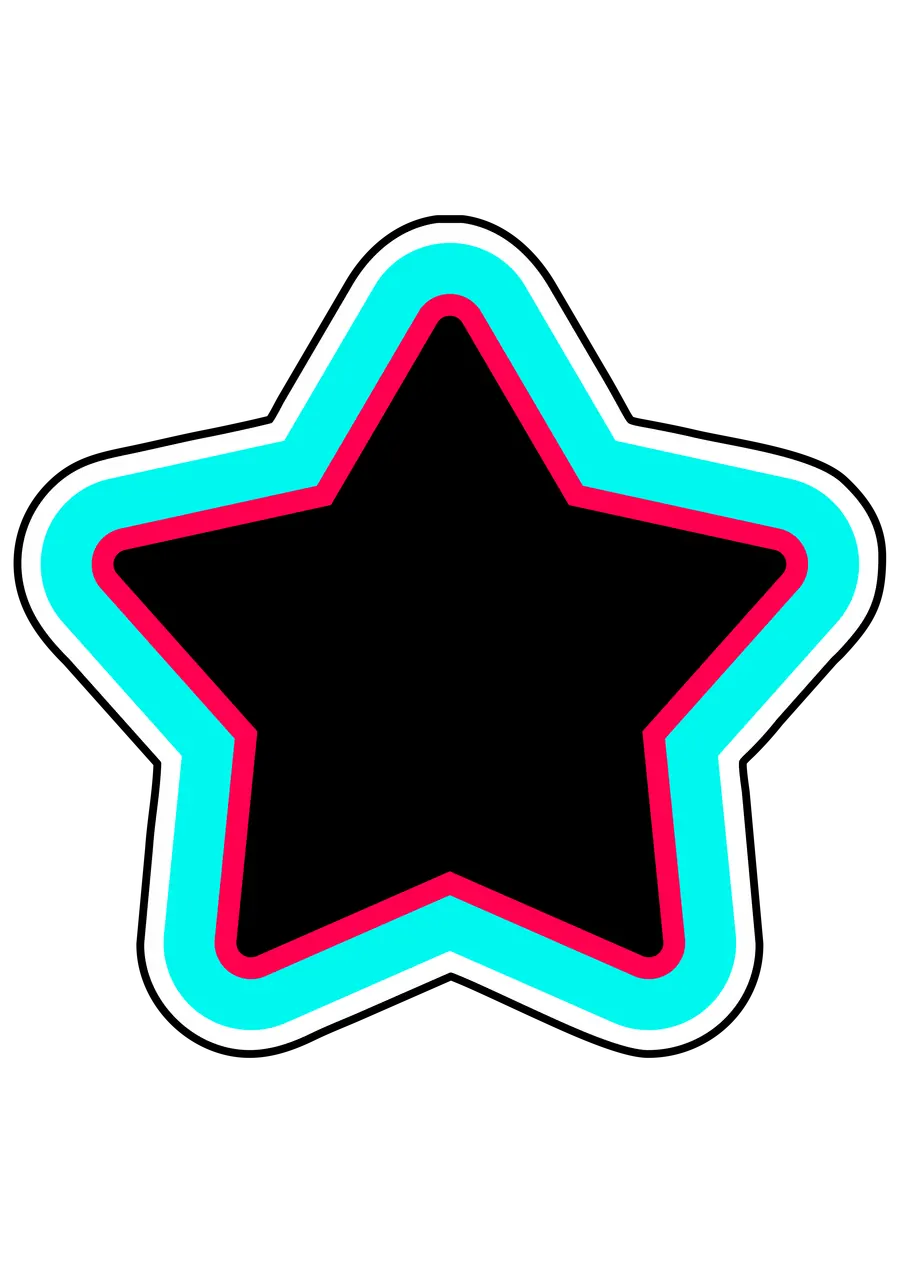 Estrela Estilo TikTok PNG transparente