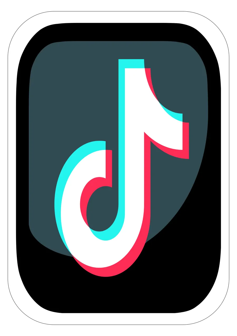 Logo do TikTok com Borda PNG transparente