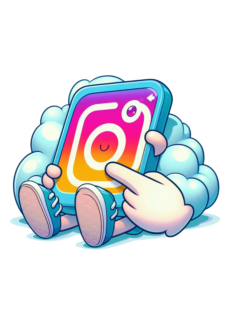Logo do Instagram em Estilo Cartoon PNG transparente