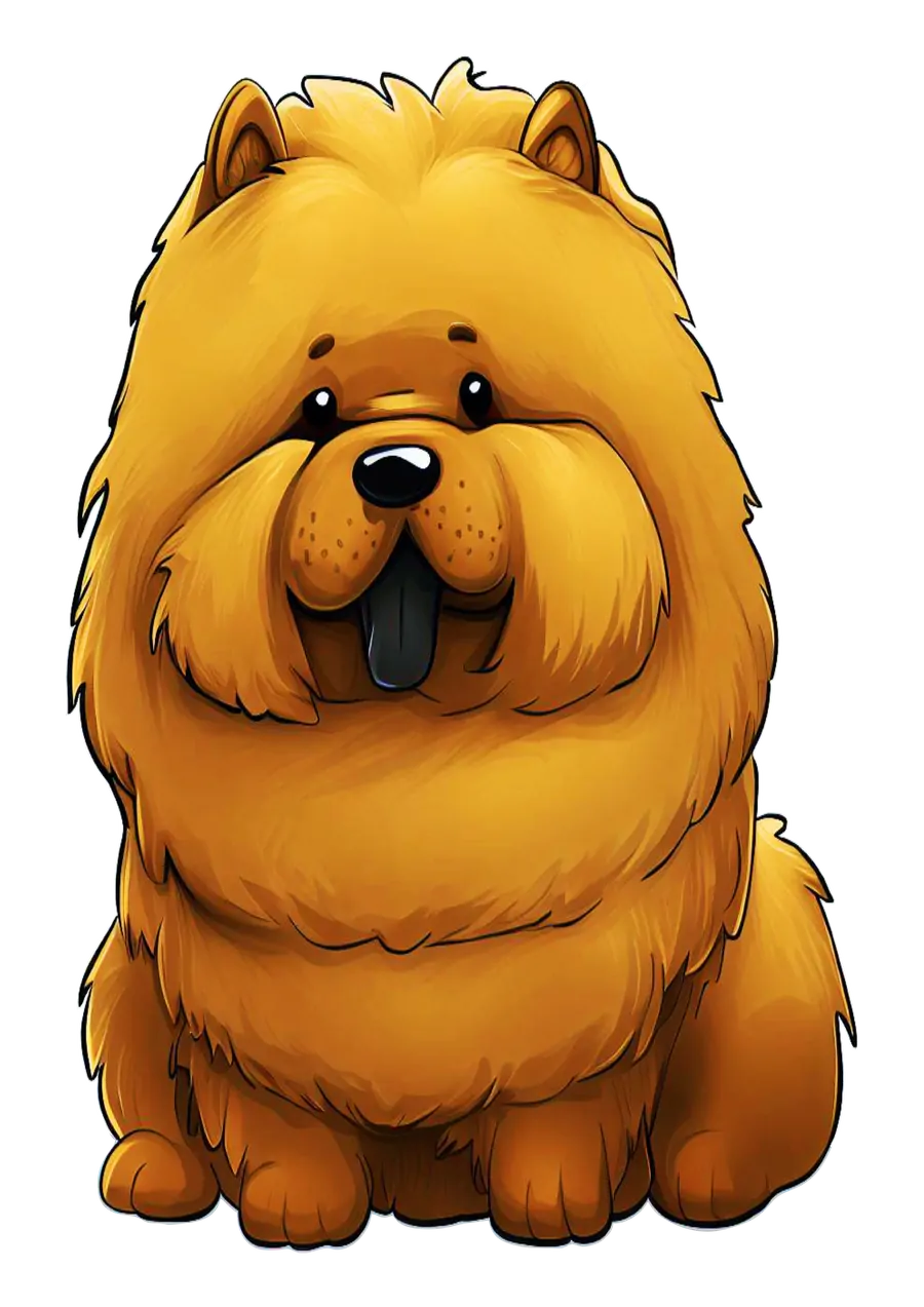 Cachorrinho Chow Chow Fofo PNG transparente