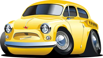 Fusca Amarelo Cartoon PNG