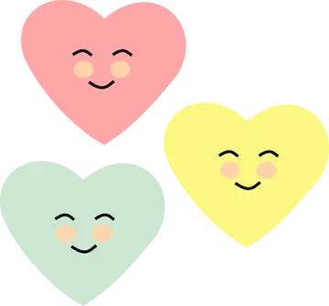 Coração Colorido Sorrindo PNG