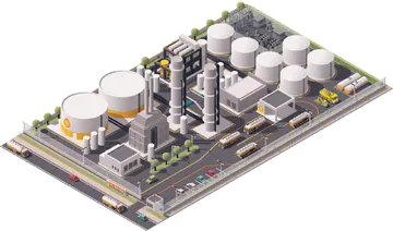 Refinaria Isométrica PNG