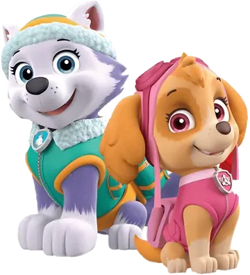 Everest e Skye Patrulha Canina PNG